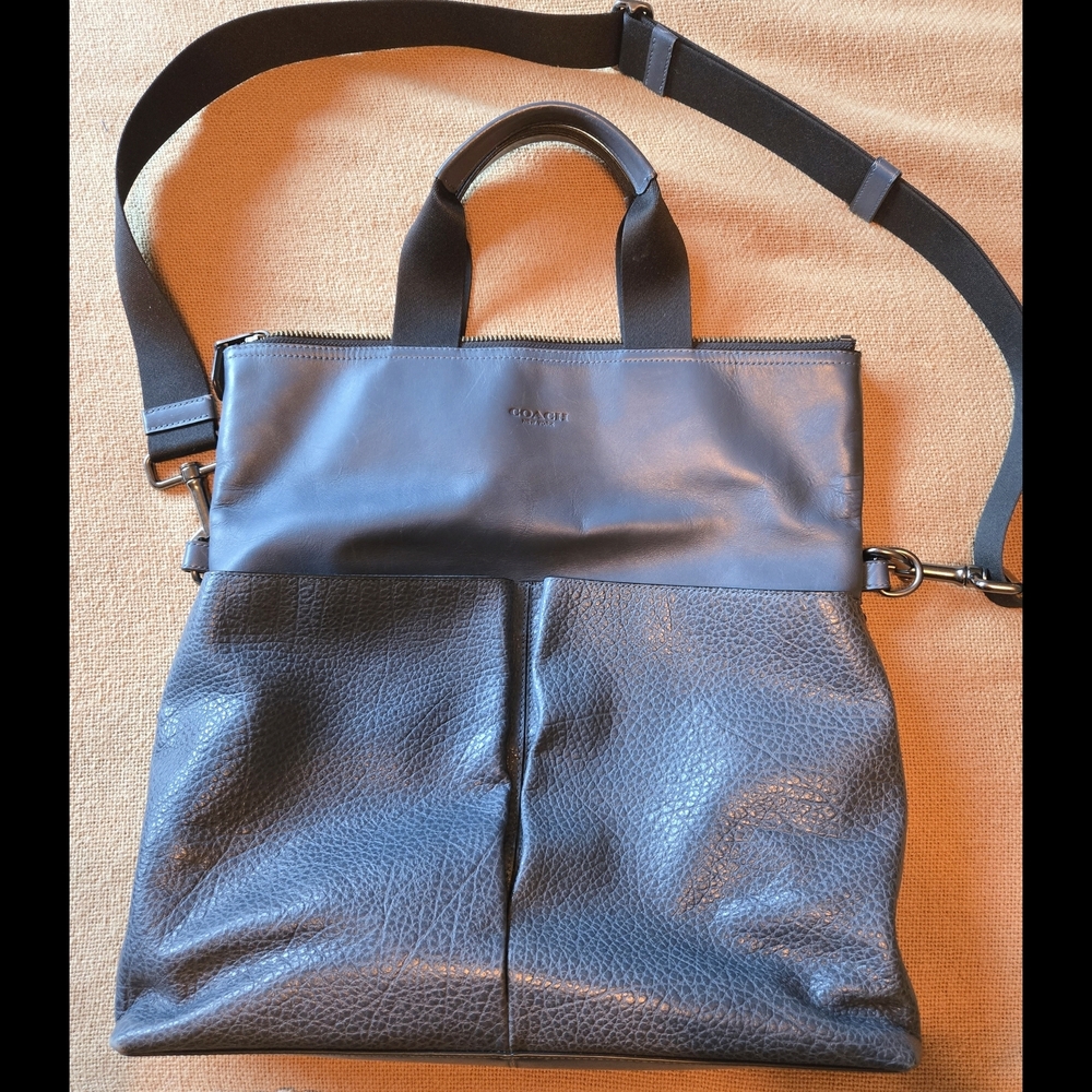 Coach Blue Leather Purse Messenger Bag